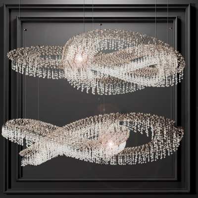 现代水晶灯3D模型下载